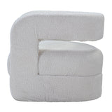 Yitua White Teddy Sherpa Accent Chair