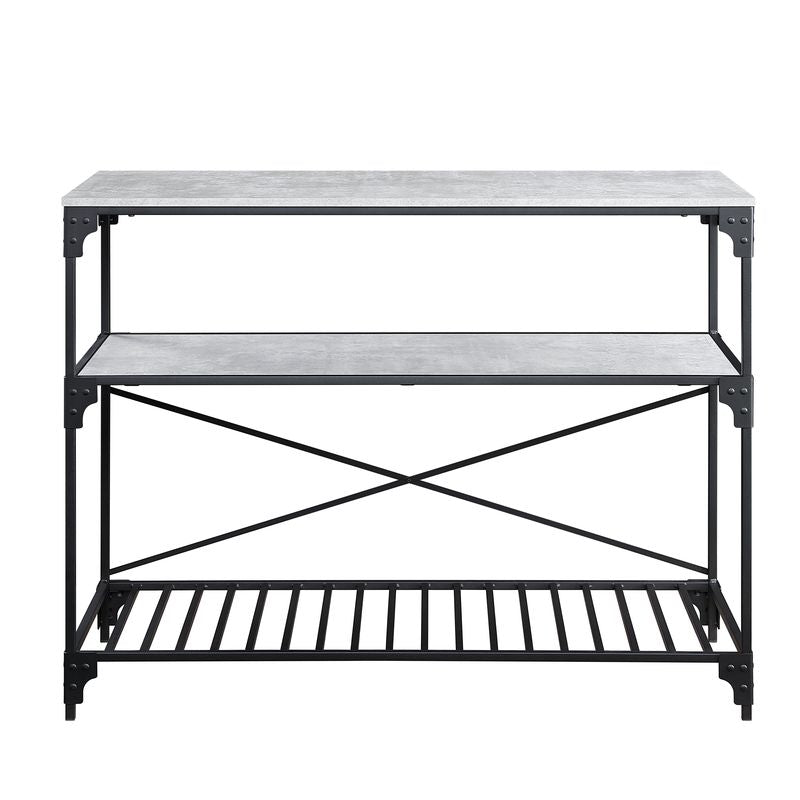 Jakob Black & Concrete Finish Kitchen Cart