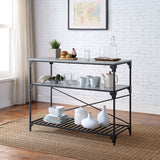 Jakob Black & Concrete Finish Kitchen Cart