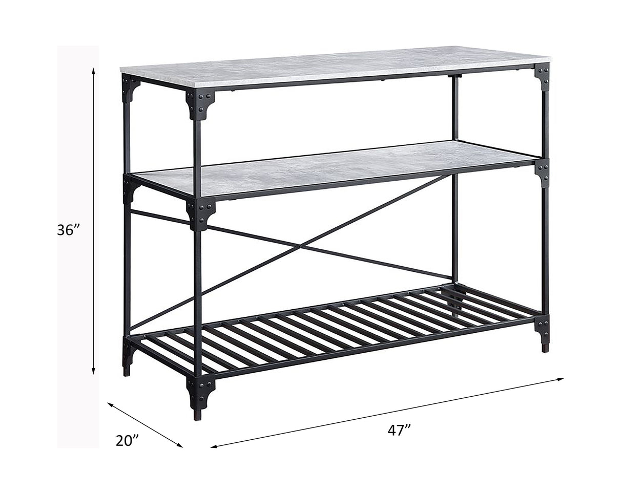 Jakob Black & Concrete Finish Kitchen Cart