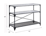 Jakob Black & Concrete Finish Kitchen Cart