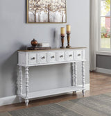 Bence Dark Charcoal & Antique White Finish Console Table