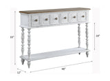 Bence Dark Charcoal & Antique White Finish Console Table