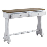 Carminda Antique White Finish Console Table