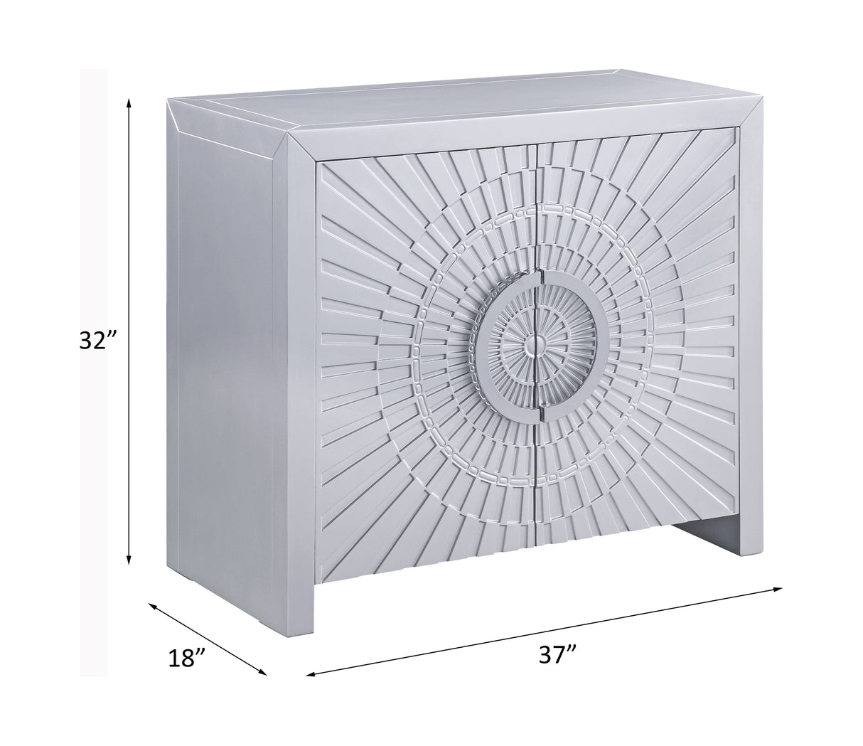 Cicero Platinum Finish Console Table