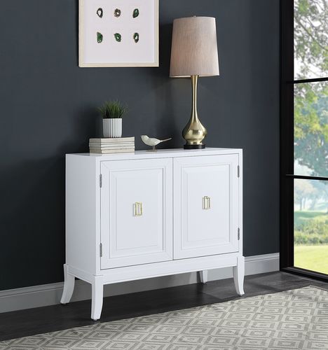 Clem White Finish Console Table