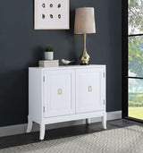 Clem White Finish Console Table