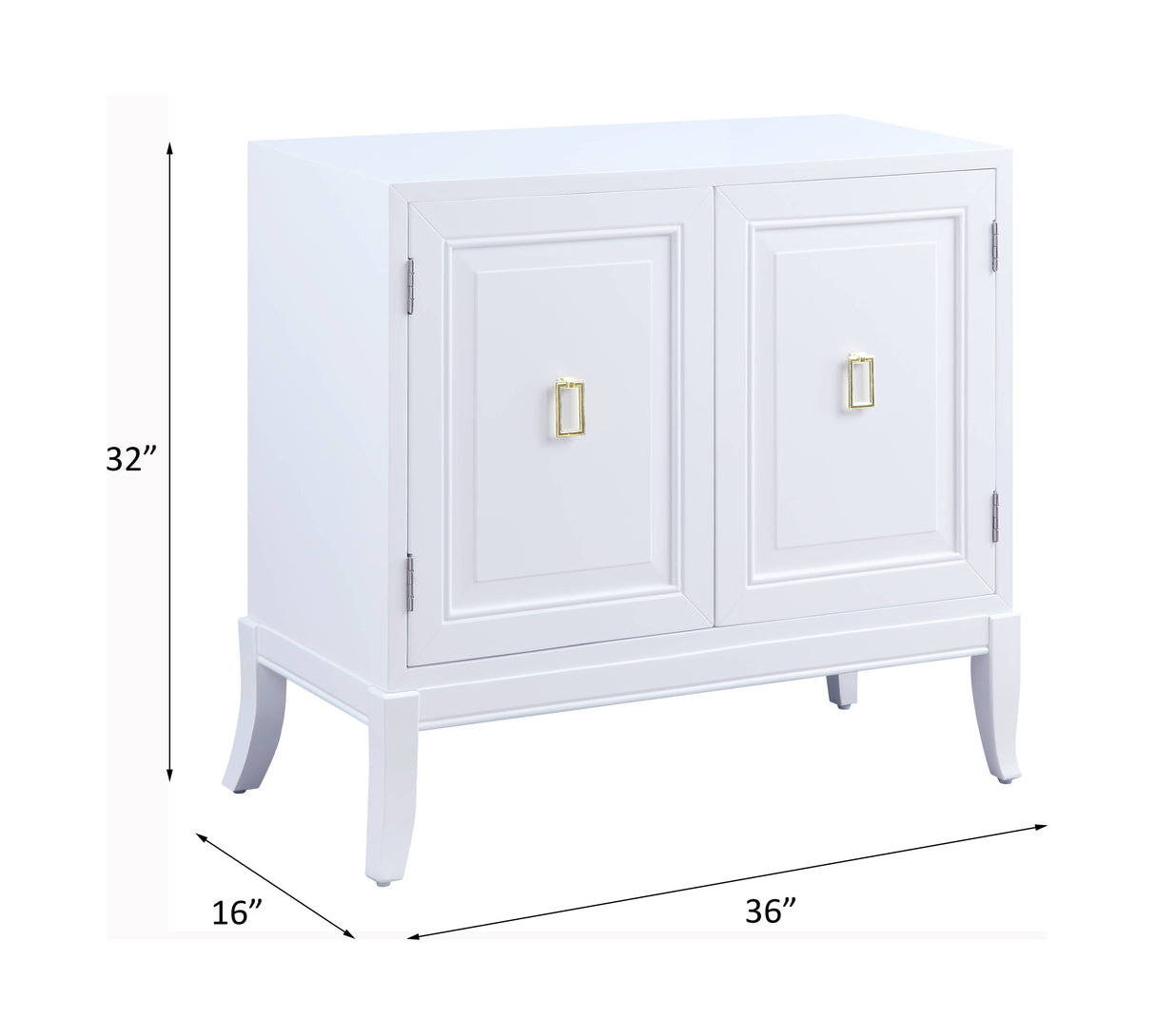 Clem White Finish Console Table