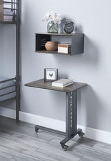 Cargo Gunmetal Finish Accent Table