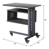 Cargo Gunmetal Finish Accent Table