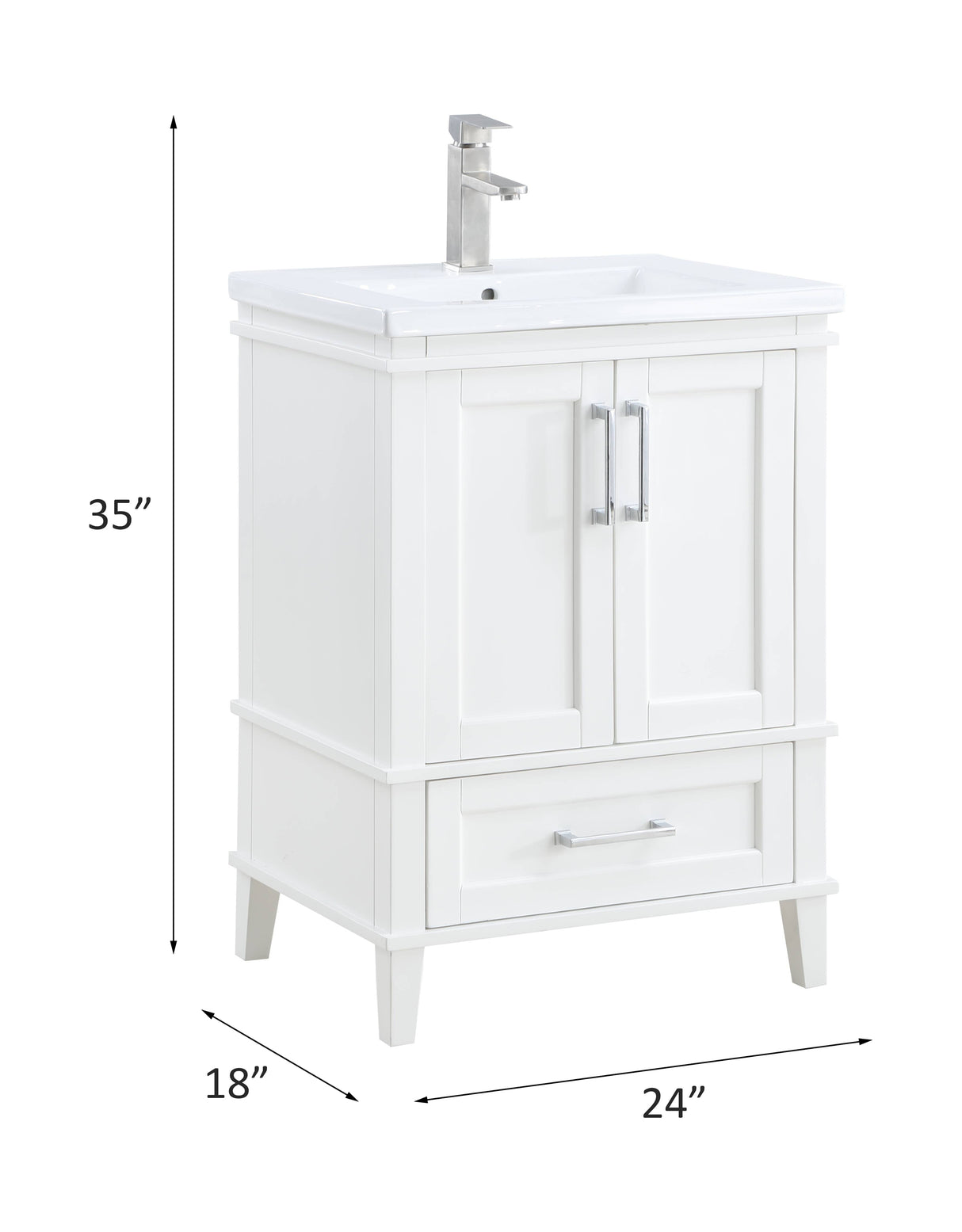 Blair White Finish Sink Cabinet