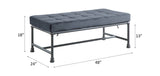 Brantley Gray Velvet & Sandy Gray Finish Bench