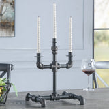 Brantley Sandy Gray Finish Accent Candleholder