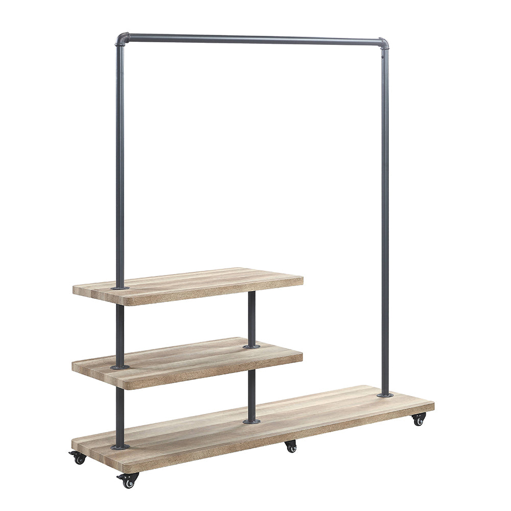 Brantley Oak & Sandy Gray Finish Hanger Rack