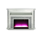 Noralie Mirrored & Faux Diamonds Fireplace