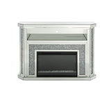 Noralie Mirrored & Faux Diamonds Fireplace