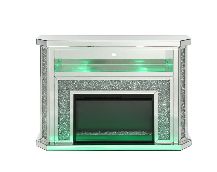 Noralie Mirrored & Faux Diamonds Fireplace