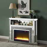 Noralie Mirrored & Faux Diamonds Fireplace