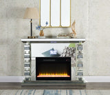 Noralie Mirrored & Faux Diamonds Fireplace