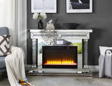 Noralie Mirrored & Faux Diamonds Fireplace