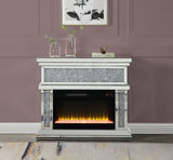 Noralie Mirrored & Faux Diamonds Fireplace