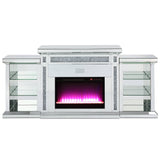 Noralie Mirrored & Faux Diamonds Fireplace