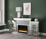 Noralie Mirrored & Faux Diamonds Fireplace