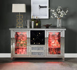 Noralie Mirrored & Faux Diamonds Wine Cabinet