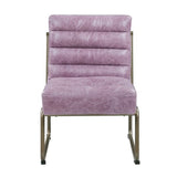 Loria Wisteria Top Grain Leather Accent Chair