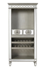 Varian Mirrored & Antique Platinum Finish Ii Wine Cabinet