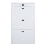 Pagan White High Gloss Finish Shoe Cabinet