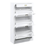 Pagan White High Gloss Finish Shoe Cabinet