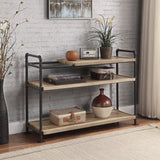 Brantley Oak & Sandy Black Finish Bookshelf