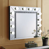 Noralie Mirrored & Faux Diamonds Wall Decor