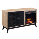 Gamaliel Oak & Espresso Finish Fireplace