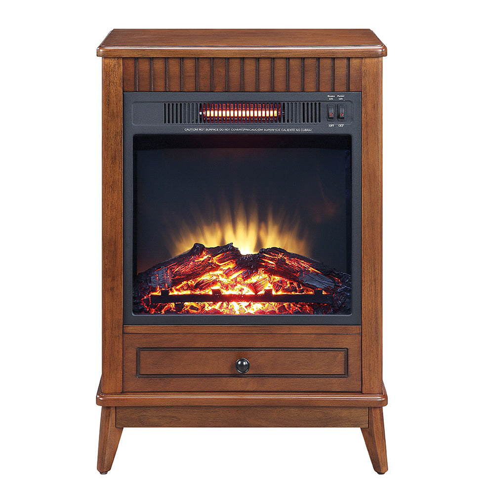 Hamish Walnut Finish Fireplace