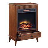 Hamish Walnut Finish Fireplace