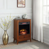 Hamish Walnut Finish Fireplace