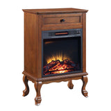 Eirene Walnut Finish Fireplace