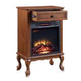 Eirene Walnut Finish Fireplace