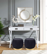 Amenia White Finish Console Table