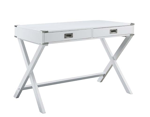 Amenia White Finish Console Table