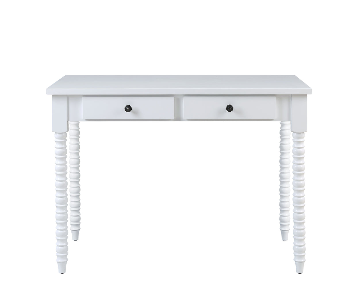 Altmar White Finish Console Table