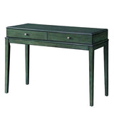 Manas Antique Green Finish Console Table