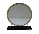 Adao Faux Fur, Mirror, Black & Brass Finish Vanity Mirror