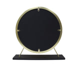 Adao Faux Fur, Mirror, Black & Brass Finish Vanity Mirror