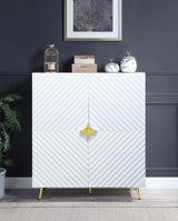 Gaines White High Gloss Finish Cabinet