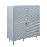 Gaines Gray High Gloss Finish Cabinet