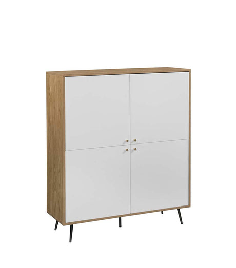 Gencho White & Oak Finish Cabinet