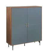 Gencho Gray & Walnut Finish Cabinet